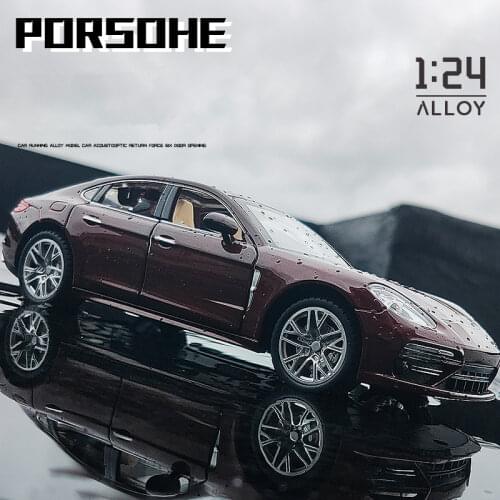 1/24 Porsches Panamera Coupe Alloy Car Model Diecasts Vehicles Metal Toy Car Model Simulation Collection Sound Light Kids Gift