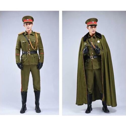 Male Cosplay Military Army Uniform Costume Outfits Party Full Stage Suit Sets