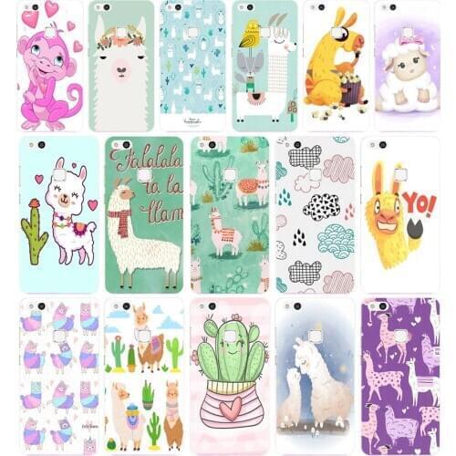 317 Llama Alpaca Animals Cartoon Soft Silicone Tpu Cover Case for huawei Honor 9 p10 mate 10 lite y6 prime 2018 play p smart