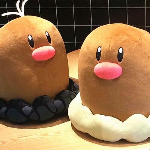 New Hot Original Pokemon Anime Games Cartoon Diglett Plush Toy Kawaii Ground Squirrels Soft Stuffed Doll Kids Gift 40cm
