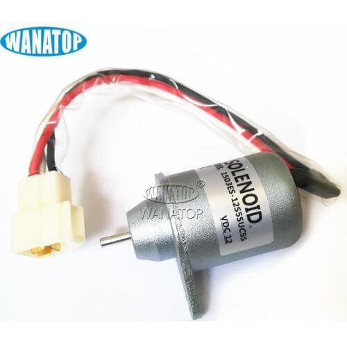 New Fuel Solenoid 1503ES-12S5SUC5S 119653-77950 SA-5190-12 For Yanmar Kubota John Deere Tractor 12V