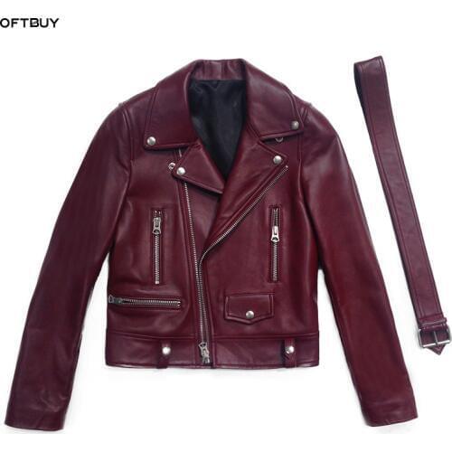 OFTBUY Women's Black Bomber Jackets