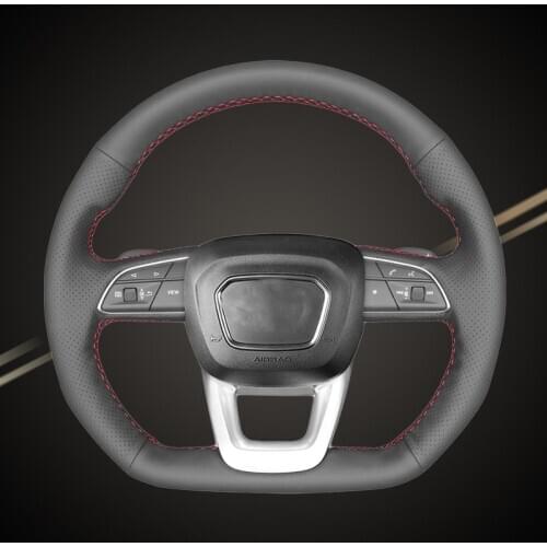 Car Braid On The Steering Wheel Cover for Audi Q3 2018-2019 Q5 SQ5 2017-2019 Q7 SQ7 2015-2019 Q8 SQ8 2018 Auto Braiding Covers