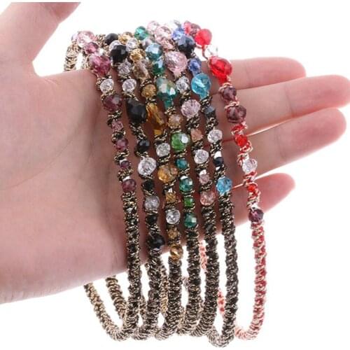 Retro Rhinestone Crystal hairband Party Jewelry Hair band Headwear Hair Bands For Women Girls Headband Accessories Gift