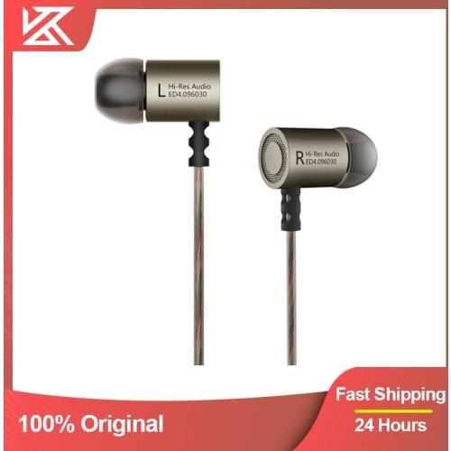 KZ ED4 Wired Earphones 1DD Metal Stereo Earbuds Headphones With Microphone Bass In Ear HIFI DJ Phone MP3 MP4 Monitor Headset