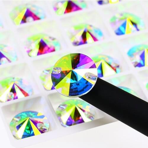 Rivoli Sew On Rhinestone Applique Crystal Stones Flat Back Stones And Crystals For Clothing Jewelry Design DIY Craft Dress