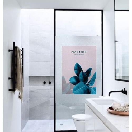 Custom Size Glass Film Tropical leaves Removable Vinyl Privacy Protection Home Decoration For Bathroom Living Room Kitchen