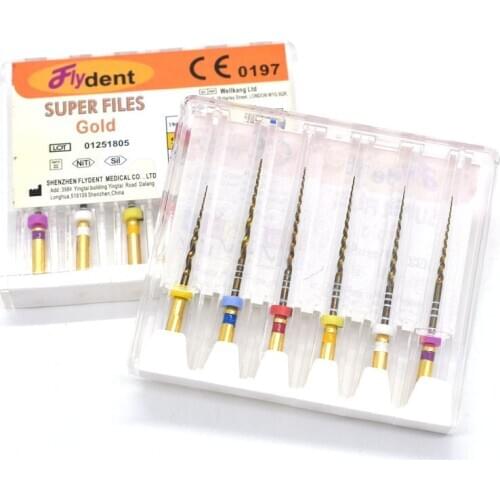 Dental super files gold Endo Rotary Files golden for Root Canal Preparation Engine dental tool