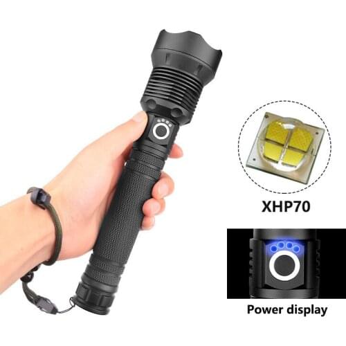 Led Flashlight Ultra Bright Torch USB Rechargeable Waterproof Zoomable Adjustable Use 18650 Battery Powerful Torch Dropship