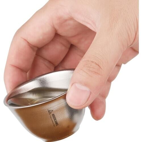 Rover Camel Titanium Tea Cup Double-layer Heat Insulation and Scald Prevention Tea Cup