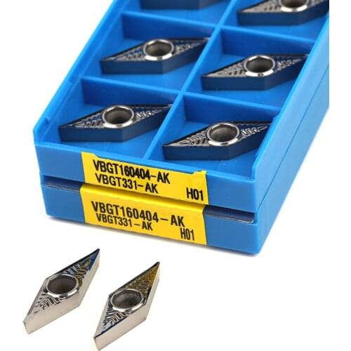 VBGT160402-AK VBGT160404-AK H01 VBGT160408-AK H01 CNC Lathe Tools Carbide Inserts External Turning Tools,For Aluminum Processing