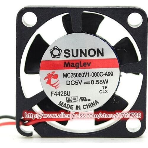 Brand new 25*25*6mm 2.5cm maglev fan MC25060V1-000C-A99 5V 0.58W 2wires