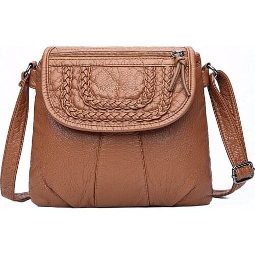 2019 Crossbody Bags For Women Leather Messenger Bags Sac A Main Female Soft Leather Shoulder Bag Vintage Handbags Women Bolsa