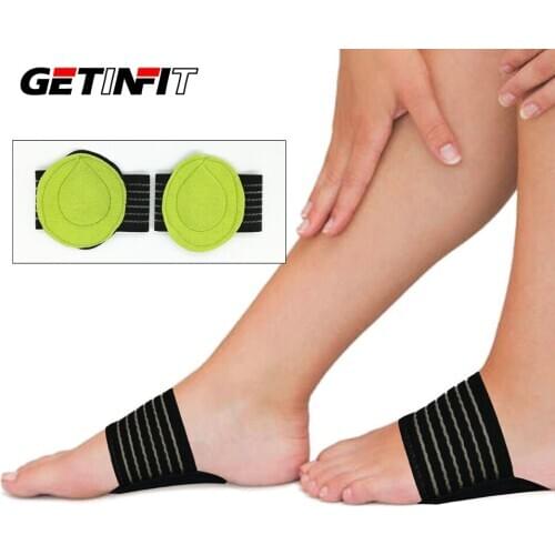 Getinfit 1 Pair Foot Arch Support Plantar Fasciitis Heel Pain Aid Foot Care Breathable Shoes Pad Half Shoe Insoles For Women Men