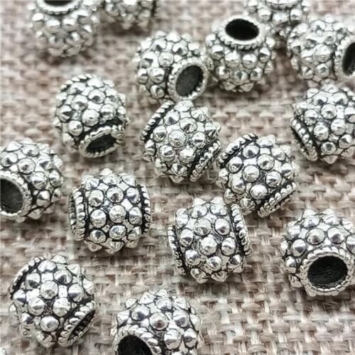 925 Sterling Silver Punk Spike Beads Spacers for Bracelet Necklace