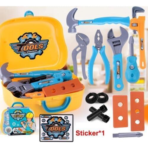 14Pcs/Set DIY Pretend Play Toy Simulation Repair Tool Box Suitcase Screwdriver Disassembly Educational Toy For Children Kids Boy