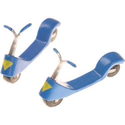 2pcs/lot New Doll Scooter Children Baby Gift Toy 1:12 Dollhouse Mini Furniture Miniature Rement Doll Accessories