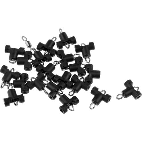 20 Slider Swivel Rig Beads Clip Line Rigs T-Swivel Zip Beads for Both Sea and Freshwater Fishing