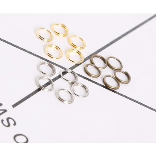 200-500pcs/lot Loop Double Open Jump Rings 6 8 10mm for DIY Jewelry Making Necklace Bracelet Findings Connector Supplies