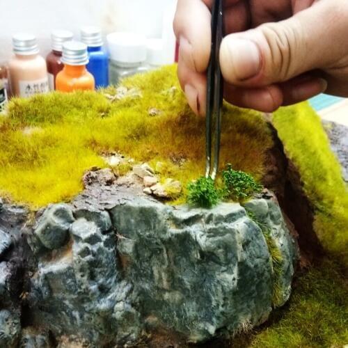 28Pcs/Set Simulated Bush Landscape Miniature Model Scene For 1:35/1:48/1:72/1:87 Scale Sand Table Miniatures Landscape - Green