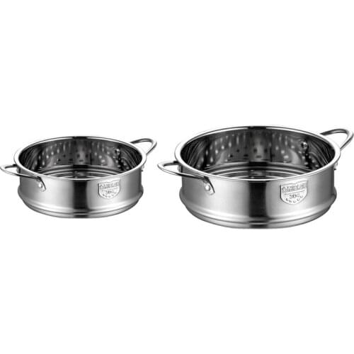 2x 20cm/16cm Thickening Food Steam Rack Stainless Steel Steamer with Double Ear for Soup Pot Milk Pot Kitchen Tools