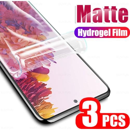 3PCS Safety Film For Samsung Galaxy S20 Fe 4G/5G Matte Hydrogel Film SAMSUN S20FE S 20FE Frosted Soft Film Not Protective Glass