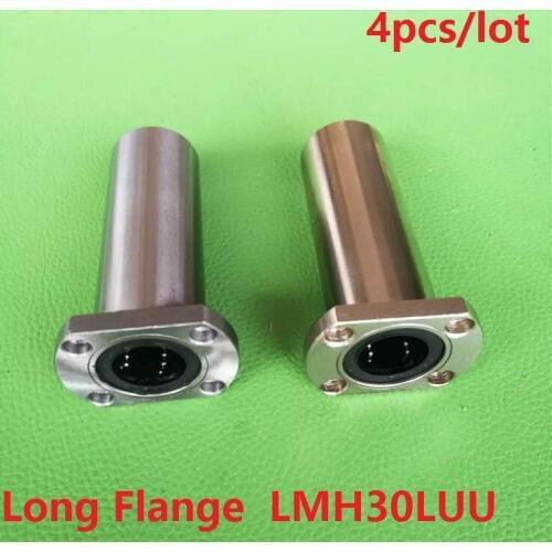 4pcs/lot LMH30LUU 30mm 30*45*123mm long Oval Flange linear ball bearings linear bushings 3D printer parts 30x45x123mm