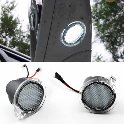 1 Pair Car LED Under Side Mirror Puddle welcome Light For Ford Mondeo Taurus F-150 Edge Fusion Flex Explorer Expedition
