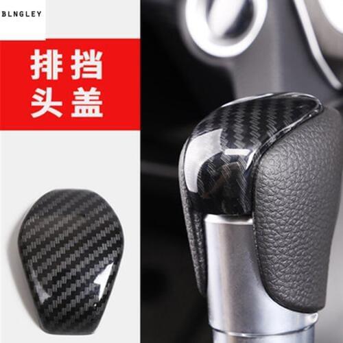 Free shipping 1pc ABS carbon fiber grain Gear lever decoration cover for 2018 Honda Accord MK10 car accessories