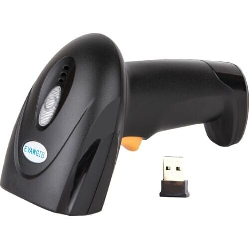 Wireless barcode reader Cheapest 1D CCD high quality with long range handheld barcode scanner EVAWGIB USB interface 2.4GHz