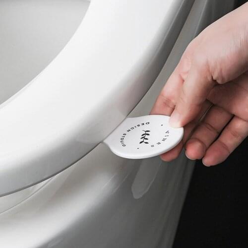 Household Anti-dirty Toilet Lid Lifter Toilet Cover Handle Self-adhesive Toilet Seat Lid Holder Device Bathroom Gadgets Dropship
