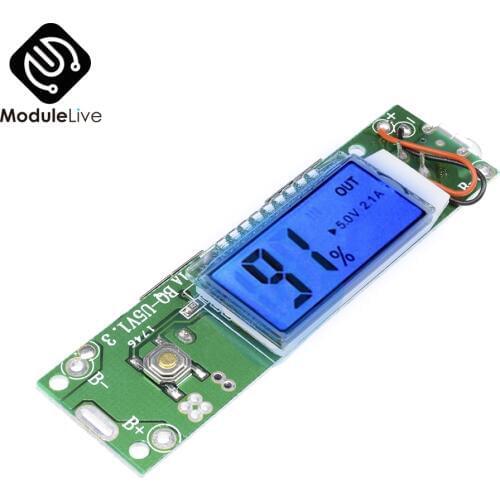 Double Dual USB Mobile Power Bank Charger Module Digital LCD Display 18650 Lithium Battery Charging Board For Phone 5V 1A 2A