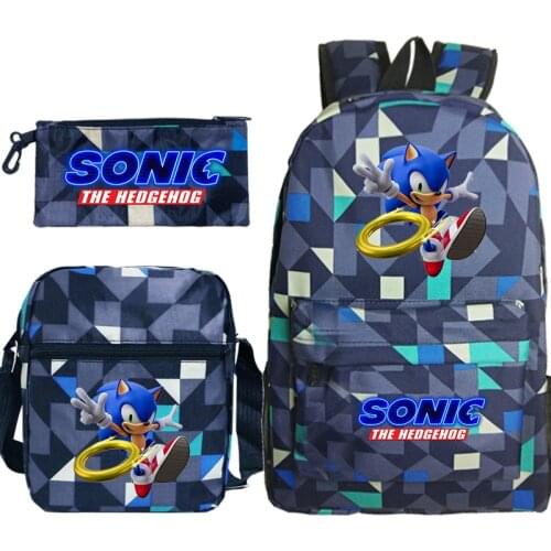 Hot Canvas SONIC RACING Backpack For Teenagers Kids Boys Children Student School Bags Travel Shoulder Bag Unisex Laptop Bag