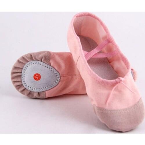 New Brand Pink Leather Ballet Dance Slippers Gym Shoes Childs Boys Girls Sizes Full Sole Ballet Dance Shoes