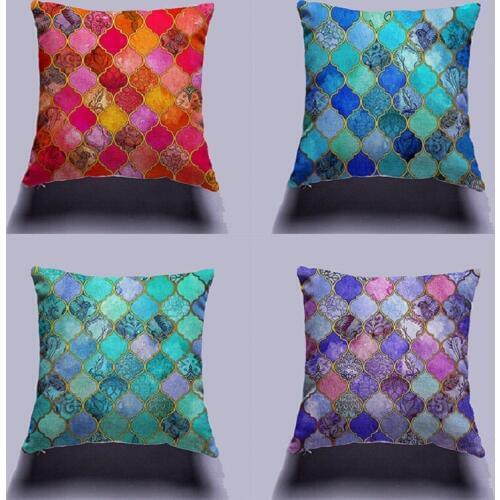 Creative Art Watercolor Cushion Cover Throw Pillow Cover Home Decor Decorative Pillow Cases Square Pillow Cover 45x45cm