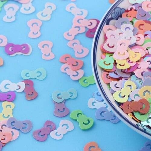 10g 11mm bow-knot Loose Sequins PVC Paillettes Sequin Craft Glitter Confetti Nail Art Manicure Wedding Decor lentejuelas costura