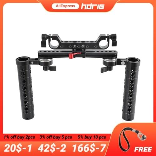 HDRIG Cheese Handheld Rig With ARRI Rosette Connection & NATO Rail & 19mm Dual Rod Adapter For Shoulder Mount Rig