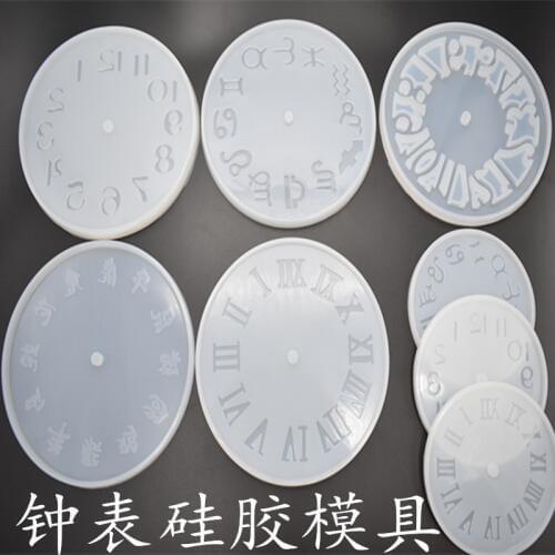 Silicone Mould Handmade Tool DIY Epoxy Resin Molds Silicone Mold Clock for Jewelry 10/15cm Small and Big Size Clock Resin Moulds