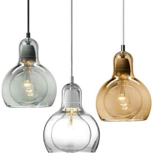 Nordic Simple Style Glass Dining Room Pendant lamp Edison Bulbs Art Bedroom Bar Lamp Free Shipping