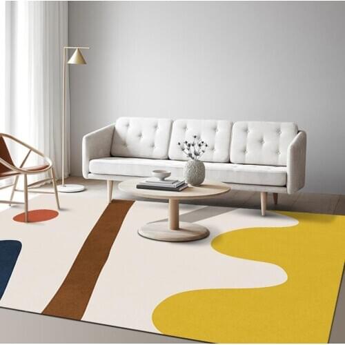 Nordic Geometry Morandi Large Area Rug Velvet Dywan Carpet And Rug For Living Room Bedroom Tea Coffee Table Decorative Floor Mat