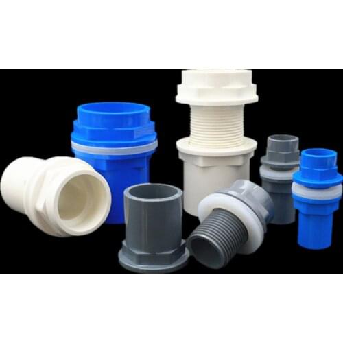 1pcs 20/25/32/40/50mm PVC Pipe Connectors Thicken Fish Tank Drain Pipe Joints Garden Irrigation Water Faucet Tube Accessories