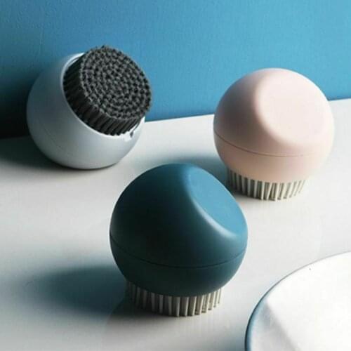 1PC ABS Silicone Ball Shape Cleaning Brush Dish Washing Tool Household Kitchen Accessories For Bowl Plate Pot Pan
