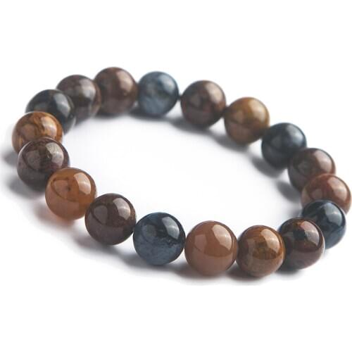 12mm Precious Natural Pietersite Gems Stone Crystal Stretch Round Bead Bracelets For Woman Man Drop Shipping