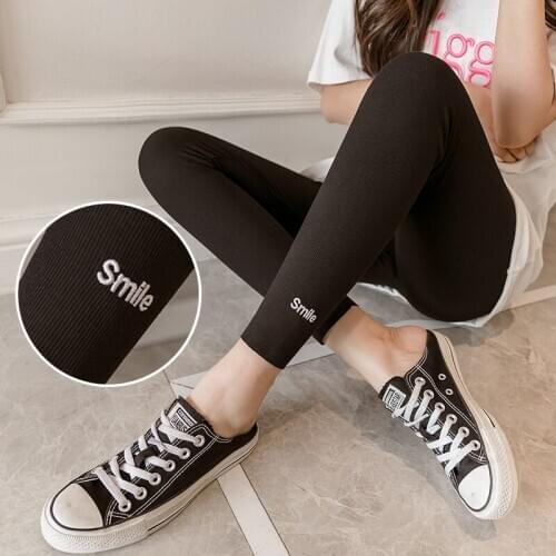 1622# Maternity Pants Spring Autumn Support Letter Elastic Waist Belly Support Pants Maternity Leggings Maternity Trousers