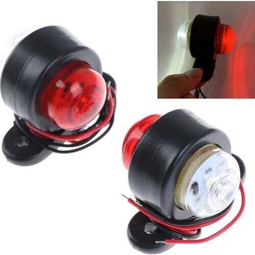 2pcs car truck trailer double-sided red and white side light 10-30V LED double light white red mark side light turn signal light