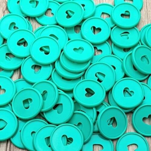 72PCS 35MM Green Mushroom Hole Binding Buckle Disc