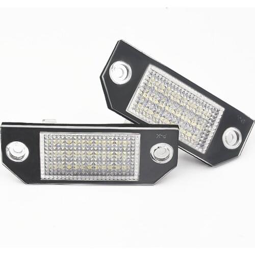 Auto Wayfeng WF 2Pcs 12V White 24 LED Number License Plate Light Lamp for Ford Focus C-MAX MK2 Car Light Source