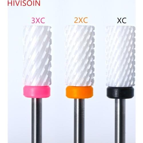 White Ceramic Nail Drill Bit - Large Barrel Bit (3XC-XC)