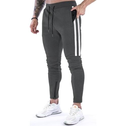 NEW Men Pants Fitness Sports Casual Elastic Pants men Bodybuilding Clothing Casual fashion Sweatpants Joggers Gym Workout Track