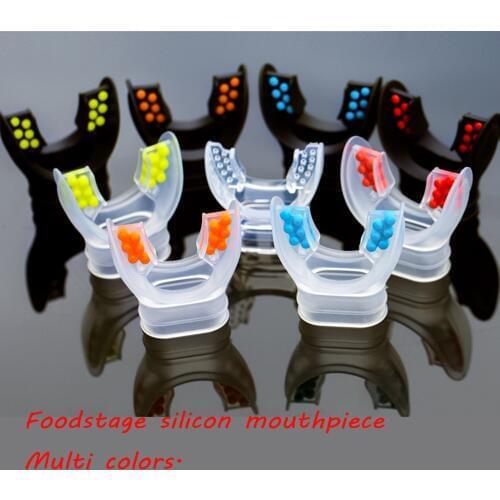 1piece black silicone snorkel mouthpiece Color teeth silicone snorkel mouthpiece Adult Clear silicone diving snorkel mouthpiece